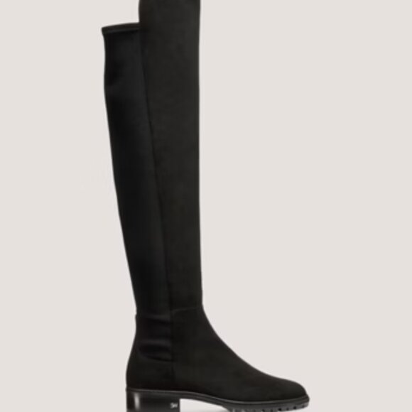 Stuart Weitzman Black Suede Over-the-Knee City Boot - Picture 1 of 4